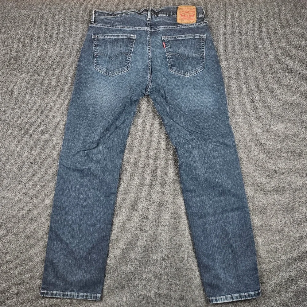 Levis 559 Jeans Mens 34x32 Relaxed Straight Dark Wash Blue Denim Stretch Casual